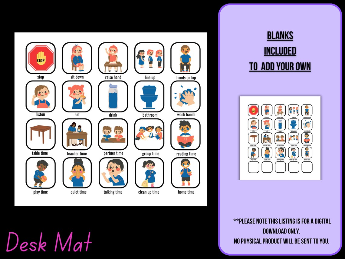 Flash Cards for Kids Printable Flash Cards Daily Schedule - Etsy