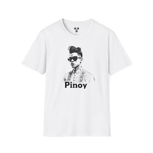 Pinoy Pride Unisex Softstyle T-Shirt, Filipino Heritage Tee, Barong and Sunglasses Shirt, Philippines National Costume Top, Filipino