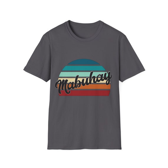 Filipino Mabuhay Retro Sun Unisex Softstyle T-shirt 
