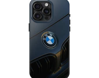 BMW Coque pour iPhone, logo BMW Emblème BMW, Bmw Handyhlle, coque de téléphone noire Bmw pour iPhone 7 8 X 11 12 13 14 15 Mini Plus Pro Max