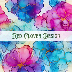 Blue Pink Floral Alcohol Ink Seamless Pattern, watercolor seamless pattern, ink seamless, pattern for fabric, digital pattern, sublimation,
