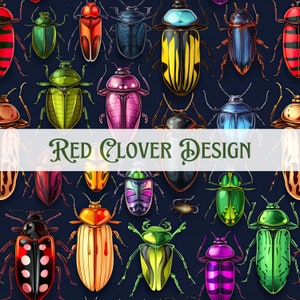 Colorful bugs Seamless Pattern, bugs seamless pattern, insects seamless, pattern for fabric, digital pattern, sublimation, beetles seamless