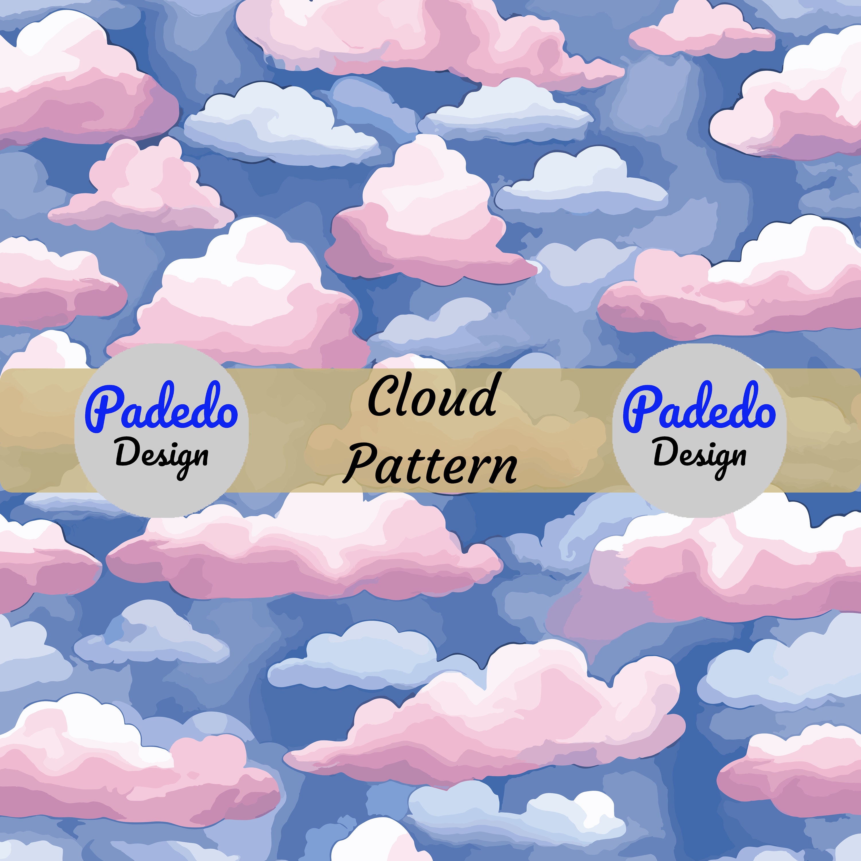 Clouds Pattern Seamless Printable Clouds Digital Paper Clouds ...