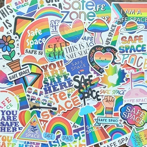 20 autocollants LGBTQ Safe Space. Autocollants arc-en-ciel de fierté. Pour des événements de soutien, utilisez-les dans des cartes, un agenda, des albums de coupures ou un Kindle, un ordinateur portable, une décoration de téléphone.