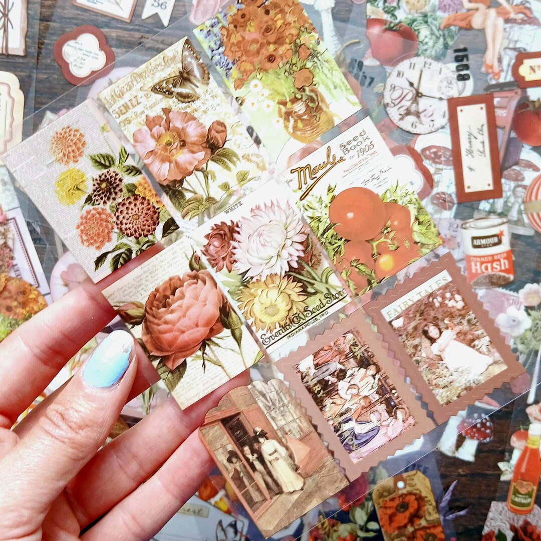 Sticker A6 Huge Sticker Sheet Bundle! 20 A6 Sheets Vintage Stickers. Retro People ...