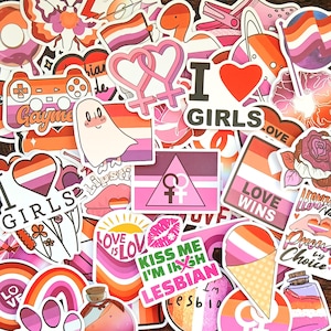 20 pegatinas lésbicas. Apoyo al orgullo gay para scrapbooking, manualidades, decoración de teléfonos, Kindles, portátiles, iPads, botellas de agua y diarios.
