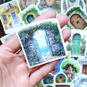 20 pegatinas para puertas. Paquete de pegatinas de puertas y portones con flores para diarios, suministros para álbumes de recortes, manualidades, decoración para Kindle, iPad y portátiles