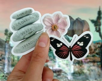 20 Vintage Pink Floral Stickers: Scrapbook, Journal, Planner supplies for pink lover