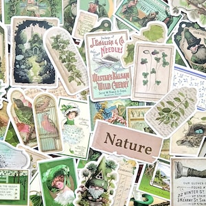 20 stickers irlandais verts. pack d'autocollants vintage pour la Saint-Patrick. Leprechauns, trèfle, décalcomanies Irlande pour scrapbooking, bujo, agendas, travaux manuels