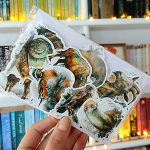 20 Wildlife Animal Stickers: Scrapbooking, Journaling, and Laptop Decals