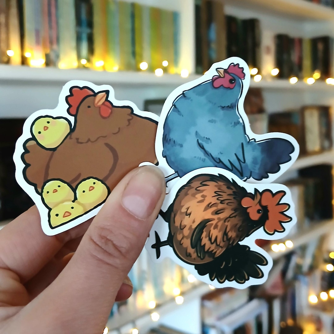 20 Chicken Stickers. Farm Animal Crafting Pack for Planners ...