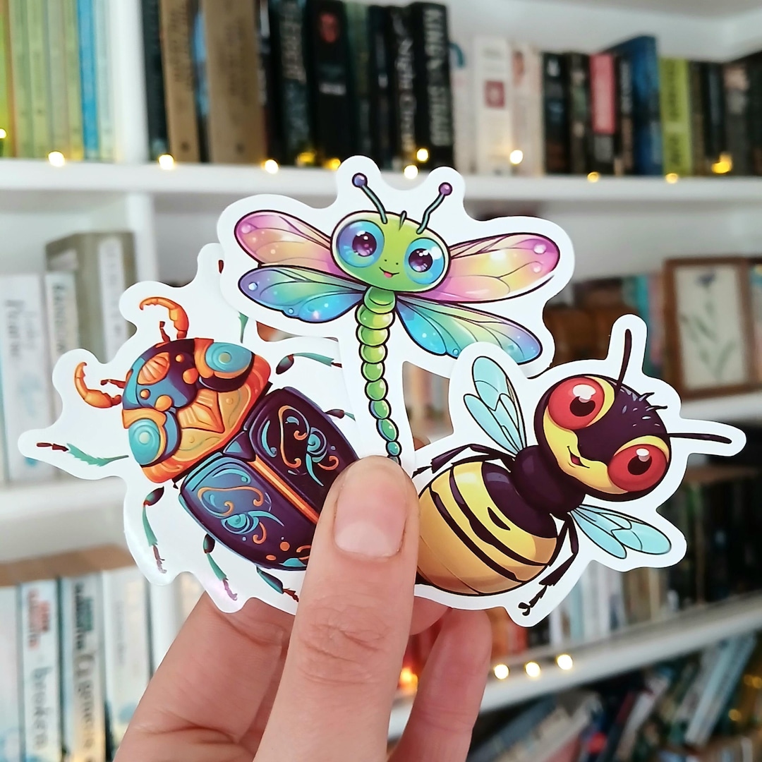 20 Cartoon Bug Stickers, Waterproof Insect Decals - Etsy UK