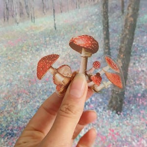 20 Red Mushroom Planner Stickers: Scrapbooking, Journaling, Crafting - UK Shop