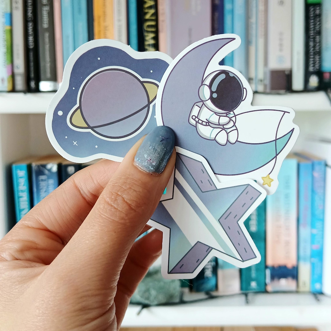Space Adventure Stickers: 20 Purple Alien, Rocket, Astronaut Decals for ...