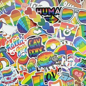 20 pegatinas LGBT. Paquete de pegatinas de arcoíris, LGBTQ y apoyo al orgullo gay. Ideal para Kindle, teléfono, portátil, tarjetas, diario, agenda y manualidades.