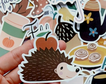 20 Autumn Stickers: Fall Bujo, Planner, and Scrapbook Stickers