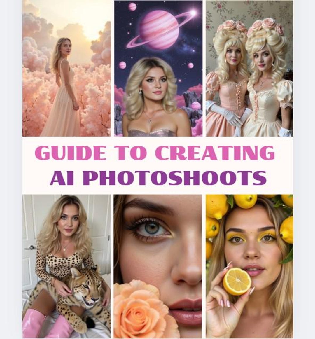 AI Photoshoot Guide | 12 Pages + 30 Bonus Prompts | Tutorial How to ...
