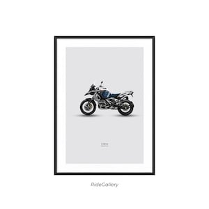 BMW R 1250 GS Adventure - Motorcycle Wall Deco Motor Line Art For A Motorcyclist Motorcycle Digital Motorsports Digital Motorbike Prints