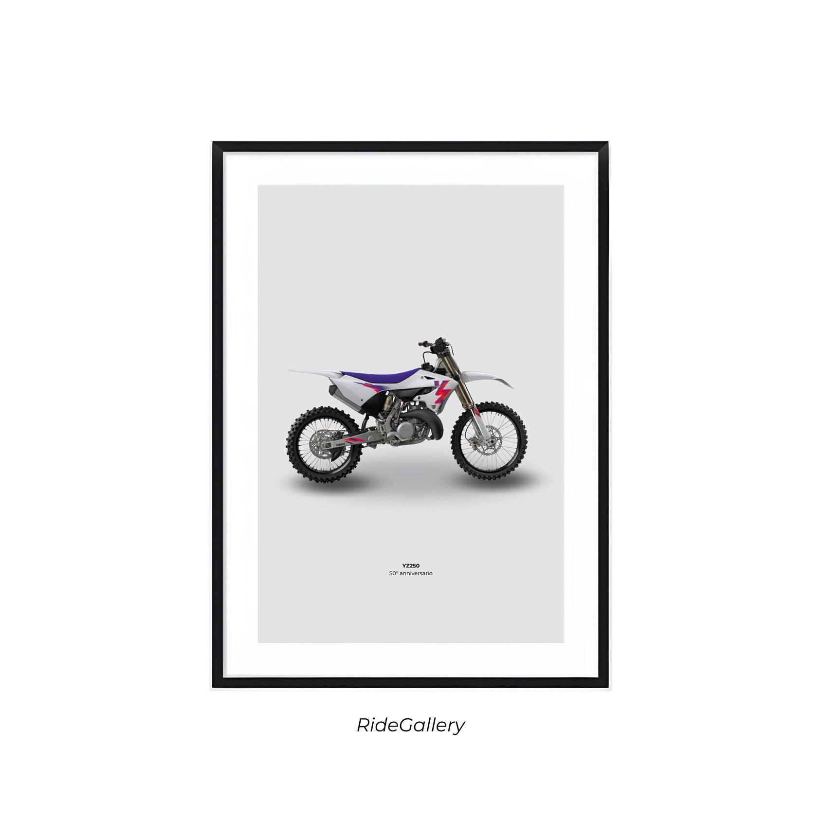 YAMAHA YZ 250 50th Anniversary - Motorcycle Wall Deco Motor Line