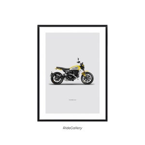 DUCATI SCRAMBLER Icon - Motorcycle POSTER Wall Art Digital Download Wall Decor Motor Line Art Perfect Gift For A Motorcyclist