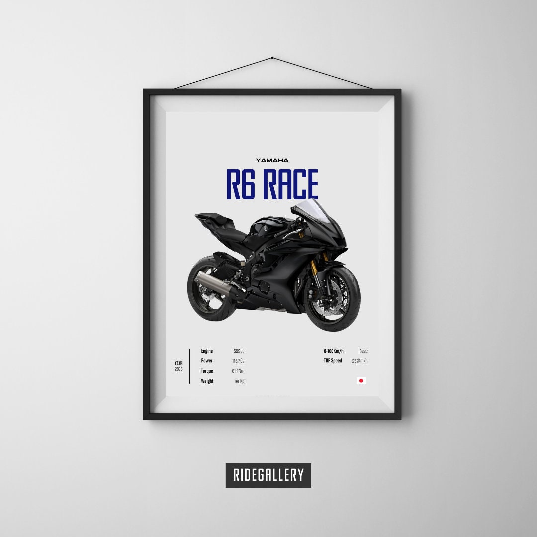 Motorcycle Poster Yamaha YZF-R6 Cobra | 2003-2008