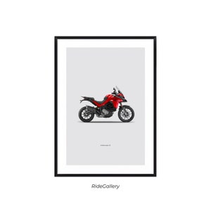 DUCATI DesertX - Motorcycle POSTER Wall Art Digital Download Wall Decor Motor Line Art Perfect Gift For A Motorcyclist