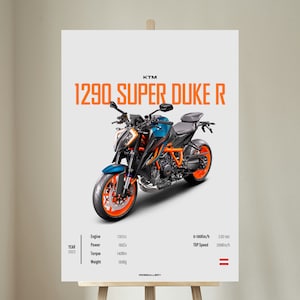 KTM 1290 Super DUKE R EVO 2023 - Motorcycle Wall Deco Motor Line Art For A Motorcyclist Motorcycle Digital Motorsports Digital