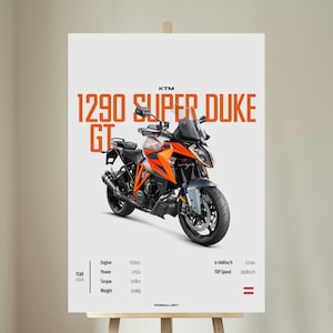 KTM 1290 Super DUKE GT 2024 - Motorcycle Wall Deco Motor Line Art For A Motorcyclist Motorcycle Digital Motorsports Digital