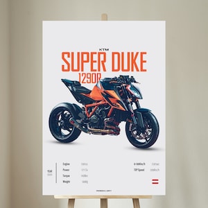 KTM 1290 Super DUKE R EVO 2020 - Motorcycle Wall Deco Motor Line Art For A Motorcyclist Motorcycle Digital Motorsports Digital
