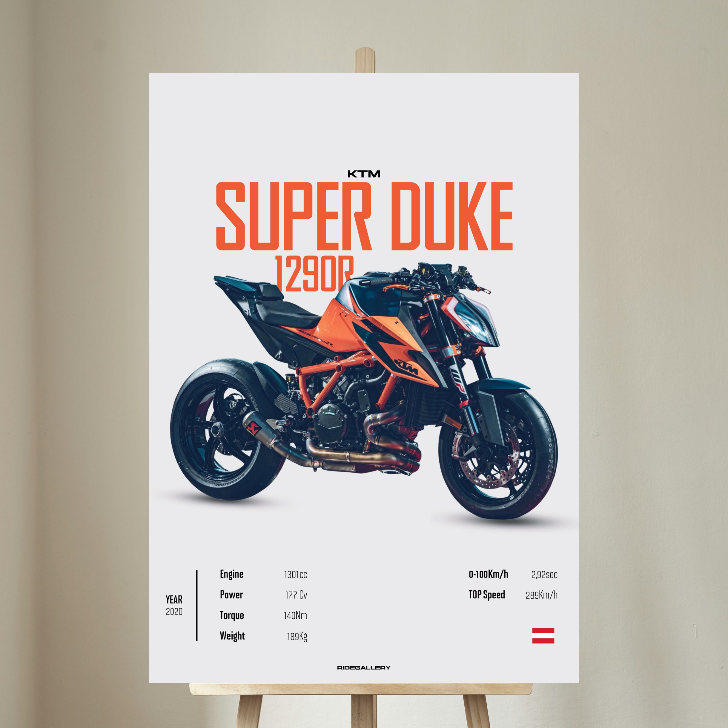 KTM 1290 Super DUKE R EVO 2020 - Motorcycle Wall Deco Motor Line Art For A Motorcyclist Motorcycle Digital Motorsports Digital