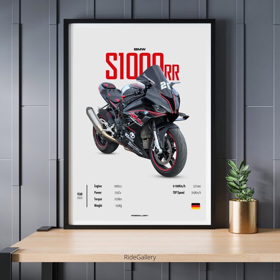 BMW S 1000 RR 2022 -MOTORBIKE Wall Poster Digital Download Perfect