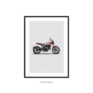 DUCATI SCRAMBLER Icon - Motorcycle POSTER Wall Art Digital Download Wall Decor Motor Line Art Perfect Gift For A Motorcyclist