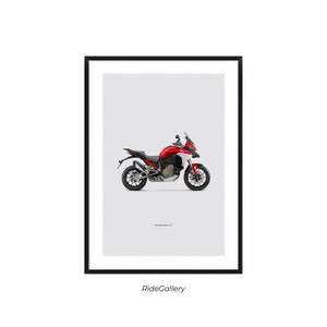DUCATI DesertX - Motorcycle POSTER Wall Art Digital Download Wall Decor Motor Line Art Perfect Gift For A Motorcyclist