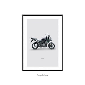 Kawasaki Versys 1000 - Motorcycle Wall Deco Motor Line Art For A Motorcyclist Motorcycle Digital Motorsports Digital Motorbike Prints