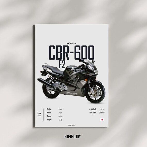 Honda CBR 600 F2 1992 - Motorcycle Wall Deco Motor Line Art for A