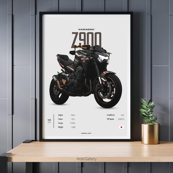 KAWASAKI Z900 2024 - Motorcycle Japanese Poster Wall Art Wall