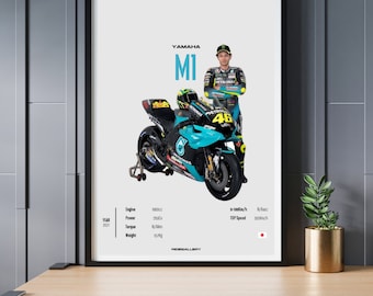 YAMAHA Valentino ROSSI 46 PRINT Wall Art – Digital Motorbike Wall