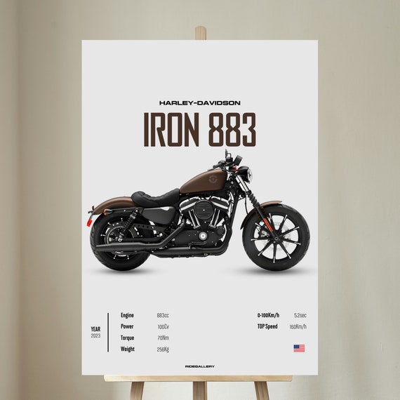 Harley Davidson Iron 883 2023 [brown] - Motorcycle Wall Deco Motor