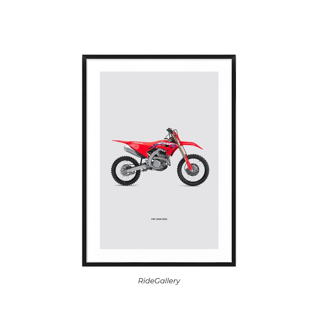 Honda CRF 250R 2023 - Motorcycle Wall Deco Motor Line Art for A