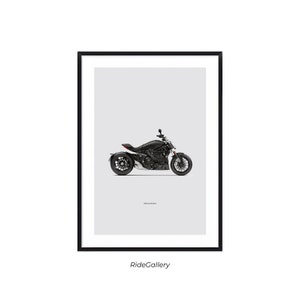DUCATI DesertX - Motorcycle POSTER Wall Art Digital Download Wall Decor Motor Line Art Perfect Gift For A Motorcyclist