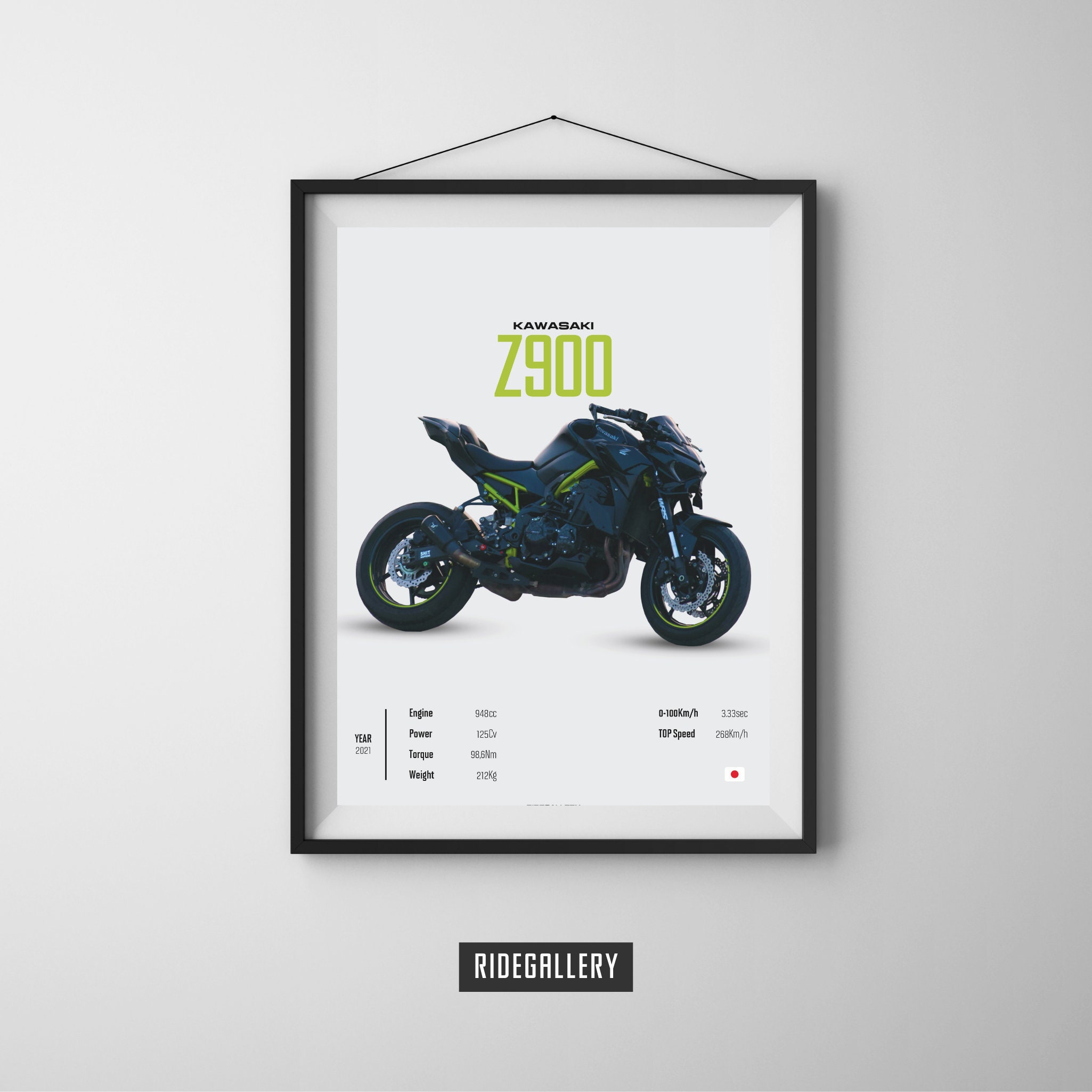 KAWASAKI Z 900 [green] 2021 - Motorcycle Japanese Poster