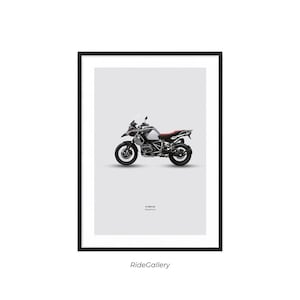 BMW R 1250 GS Adventure - Motorcycle Wall Deco Motor Line Art For A Motorcyclist Motorcycle Digital Motorsports Digital Motorbike Prints