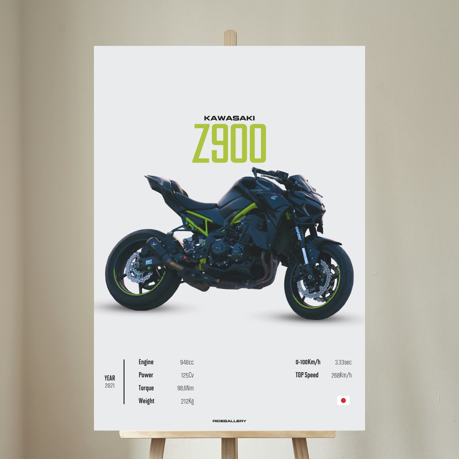 KAWASAKI Z 900 [green] 2021 - Motorcycle Japanese Poster