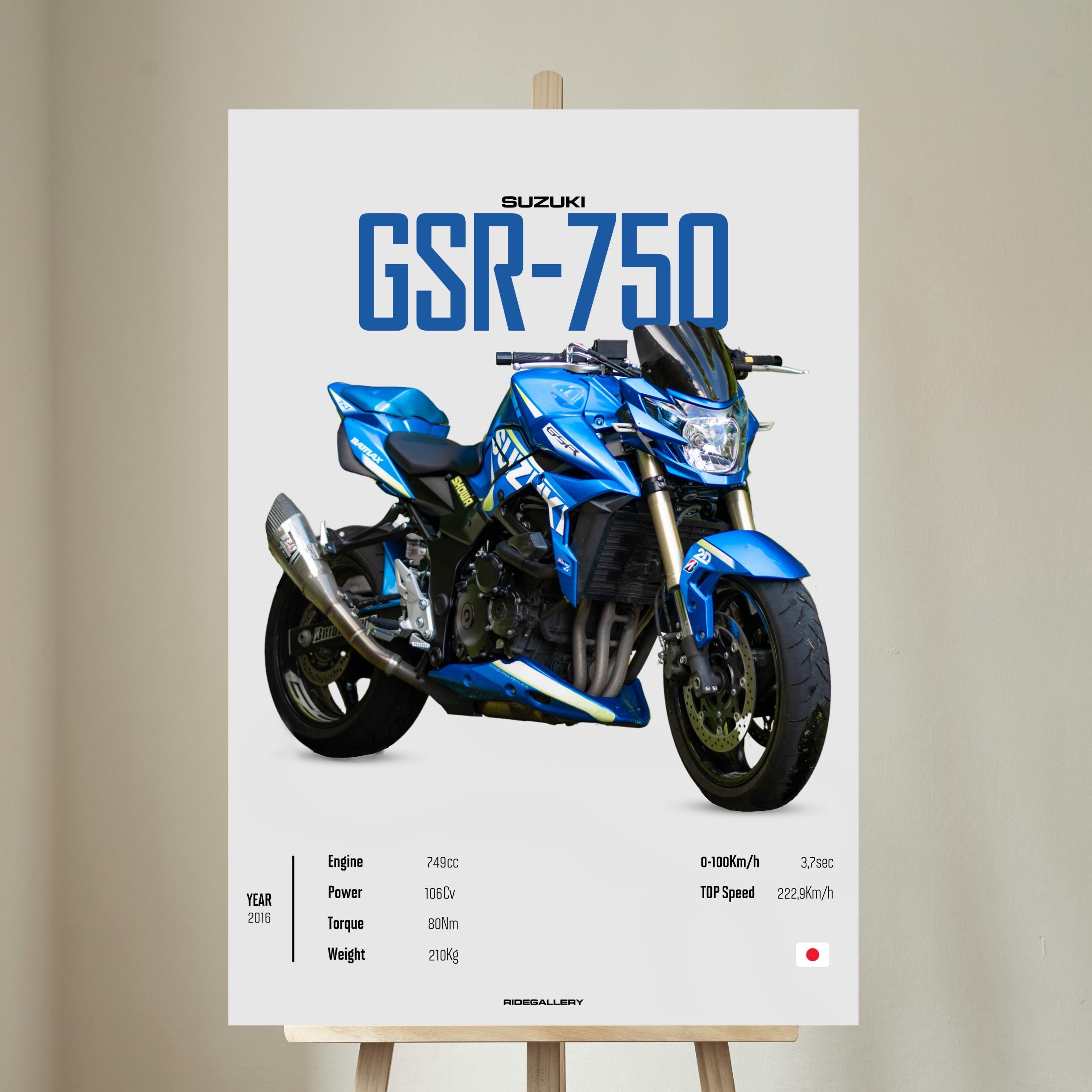 SUZUKI GSR 750 2016 - Motorcycle Wall Deco Motor Line Art for A