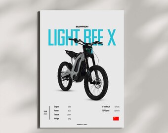 SURRON LIGHT BEE 2023 ENDURo Motorcycle Wall Deco Motor Line Art For A Motorcyclist Motorcycle Digital Motorsports Digital Motorbike Prints