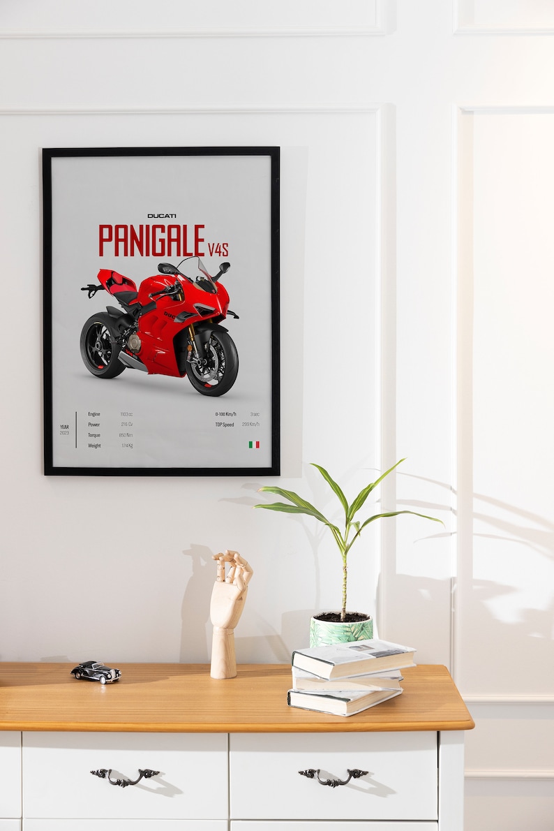 a poster of a motorcycle , Motorbike Poster, Vehicle Poster, Wall Poster,
