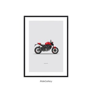 DUCATI Monster 937 + - Motorcycle POSTER Wall Art Digital Download Wall Decor Motor Line Art Perfect Gift For A Motorcyclist