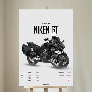 YAMAHA NIKEN GT 2024 - Motorcycle Wall Deco Motor Line Art For A Motorcyclist Motorcycle Digital Motorsports Digital Motorbike Prints