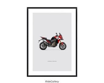DUCATI Multistrada V4 Pikes Peak - Motorcycle POSTER Wall Art Decor Motor Line Art Perfect Gift For Motorcyclist Digital Motorbike Prints