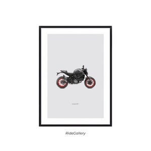 DUCATI Monster 937 + - Motorcycle POSTER Wall Art Digital Download Wall Decor Motor Line Art Perfect Gift For A Motorcyclist